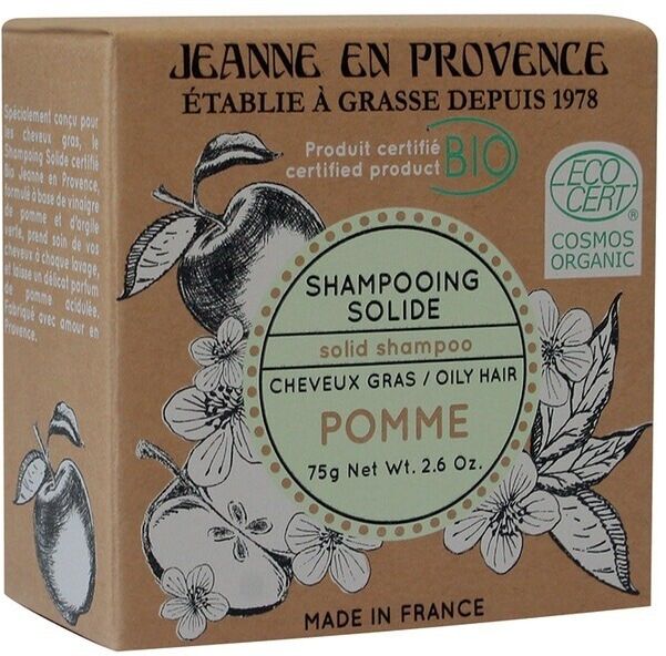 jeanne en provence - shampoo solido bio alla mela 75 g unisex