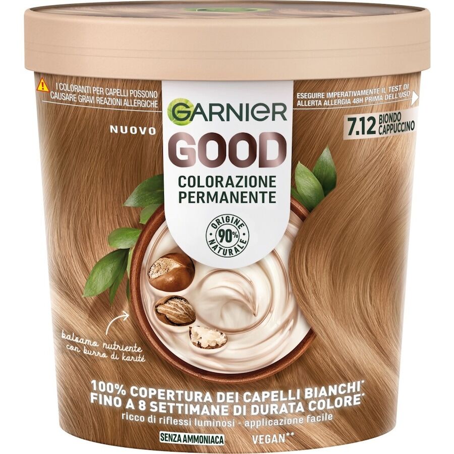 GARNIER -  GOOD 8.0 BIONDO MIELE, colorazione permanente senza ammoniaca, 90% di origine naturale Tinta 160 g Marrone female