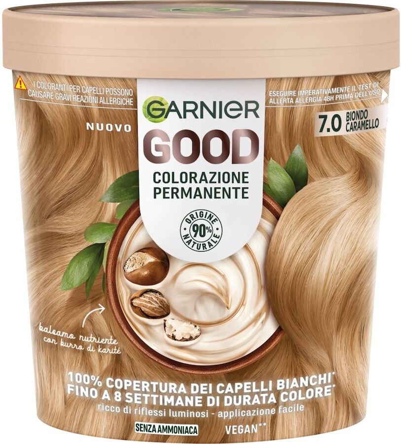 GARNIER -  GOOD 8.0 BIONDO MIELE, colorazione permanente senza ammoniaca, 90% di origine naturale Tinta 160 g Marrone female