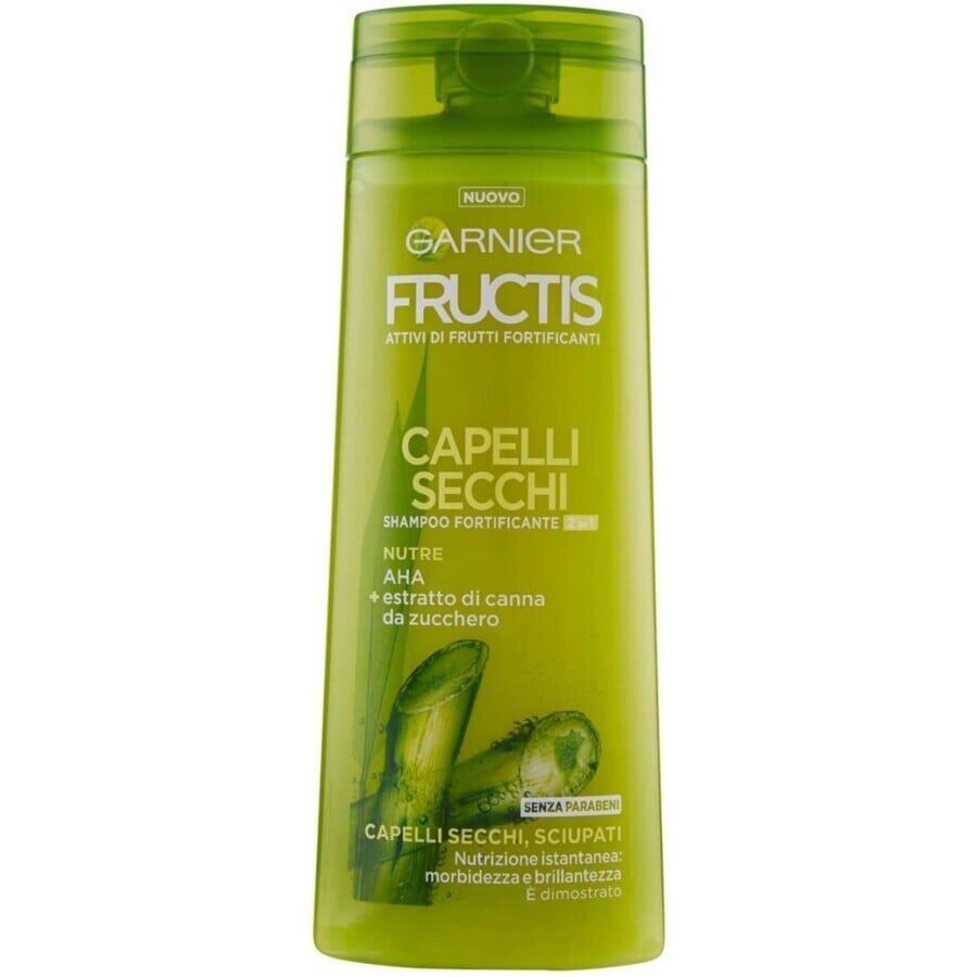 GARNIER - Fructis Capelli Secchi & Sciupati 2in1, Capelli Nutriti e Brillanti, 250 ml Shampoo unisex