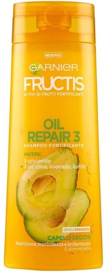 GARNIER - Fructis Oil Repair, Shampoo per Capelli Secchi, Crespi o Spenti, 250 ml unisex