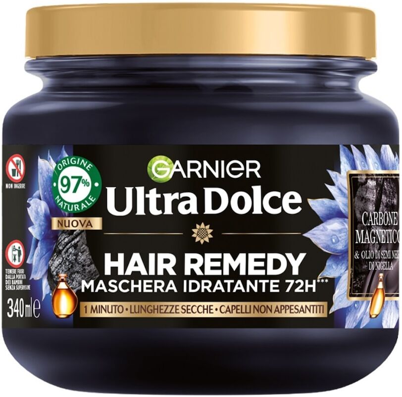 GARNIER - Ultra Dolce Carbone Magnetico Maschera Idratante Hair Remedy 72H Maschere 340 ml unisex