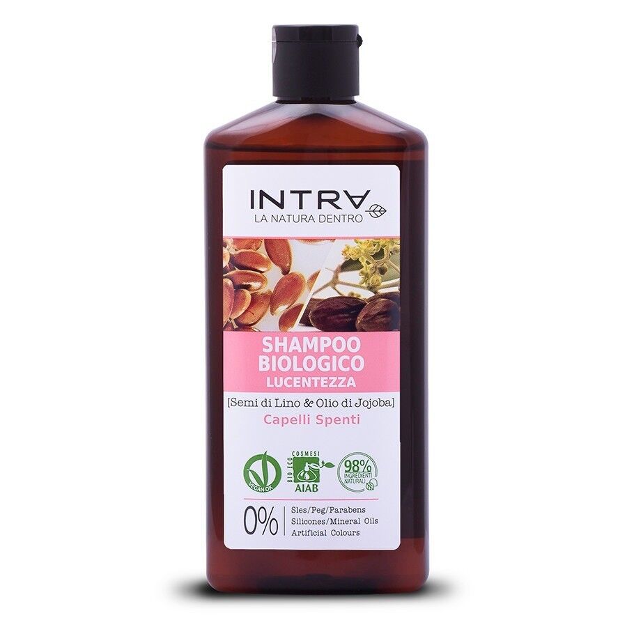 Intra - Semi Di Lino & Olio Di Jojoba Shampoo Biologico Lucentezza 250 ml unisex