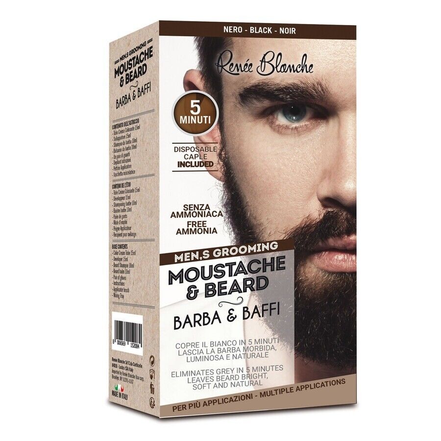 Renée Blanche - MOUSTACHE & BEARD Tinta 100 ml Nero male