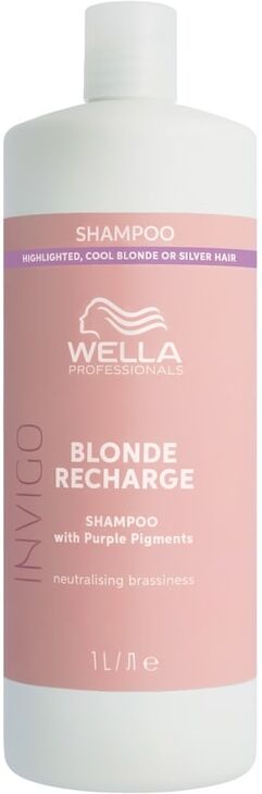 Wella - INVIGO Blonde Recharge with Purple Pigments - Highlighted, Cool Blonde or Silver Hair Shampoo 1000 ml unisex