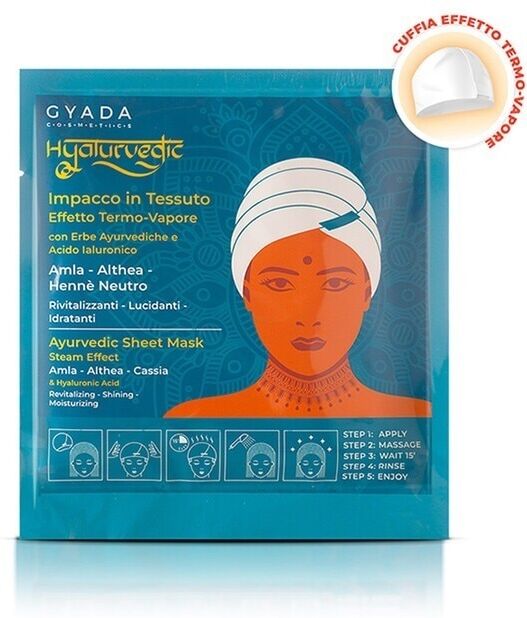 Gyada Cosmetics - Hyalurvedic Impacco Ayurvedico in Tessuto Rivitalizzante Maschere in tessuto 60 ml unisex