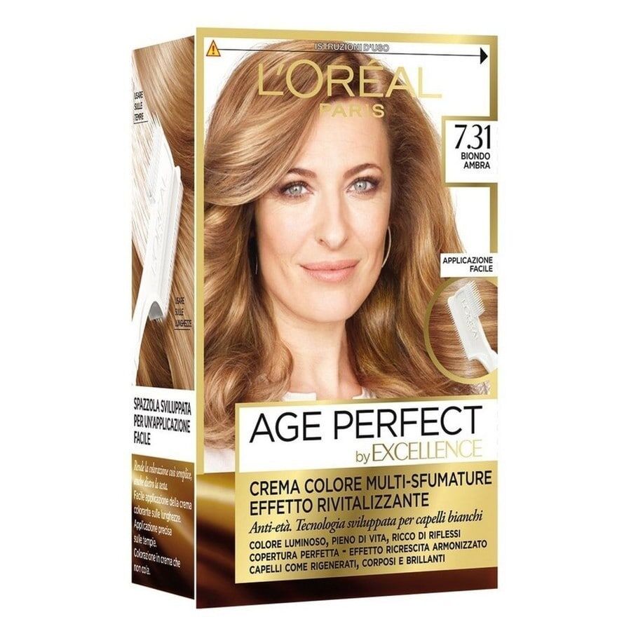 L'Oréal Paris - Excellence Age Perfect, Tinta Capelli Effetto Rivitalizzante, 6.03 Biondo Scuro Caramello 172 ml Marrone female