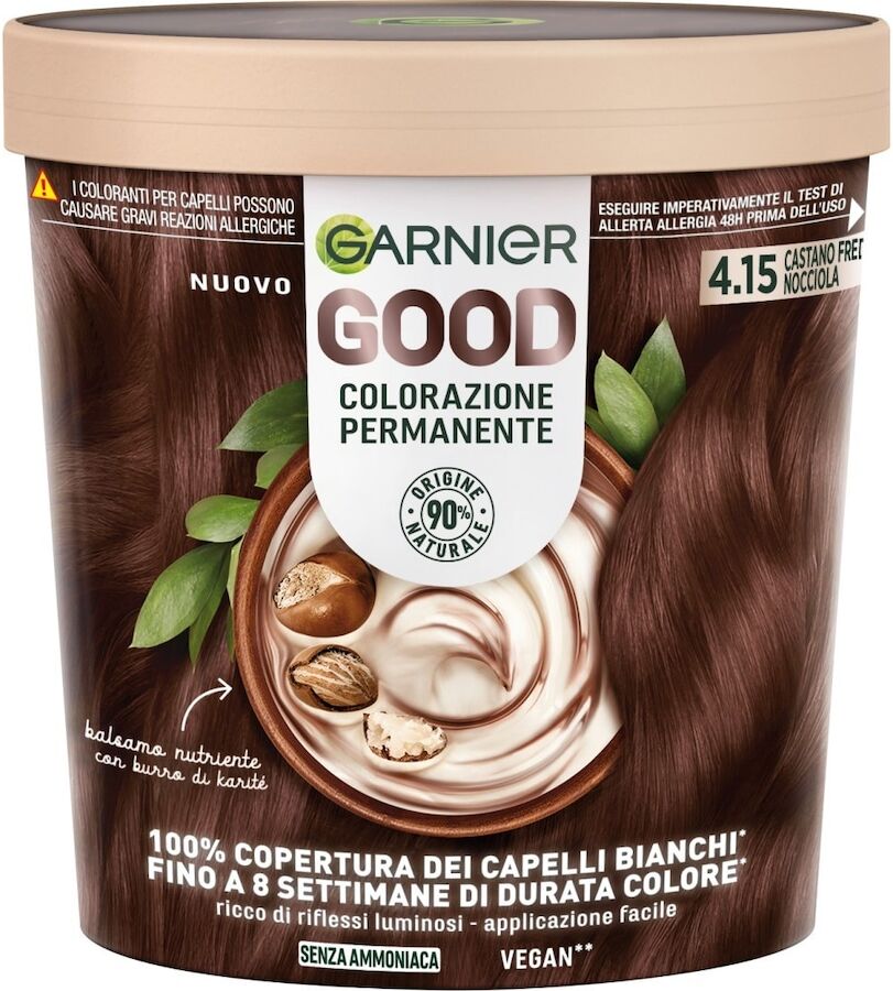 GARNIER -  GOOD 8.0 BIONDO MIELE, colorazione permanente senza ammoniaca, 90% di origine naturale Tinta 160 g Nero female