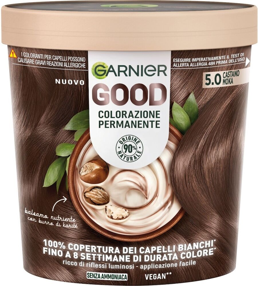 GARNIER -  GOOD 8.0 BIONDO MIELE, colorazione permanente senza ammoniaca, 90% di origine naturale Tinta 160 g Nero female