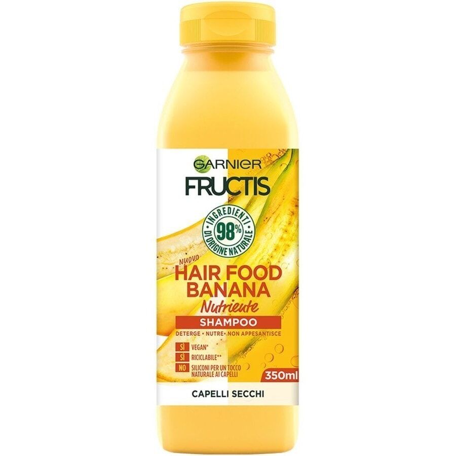 GARNIER - Fructis Hair Food, Shampoo nutriente per capelli secchi, Banana, 3 350 ml female