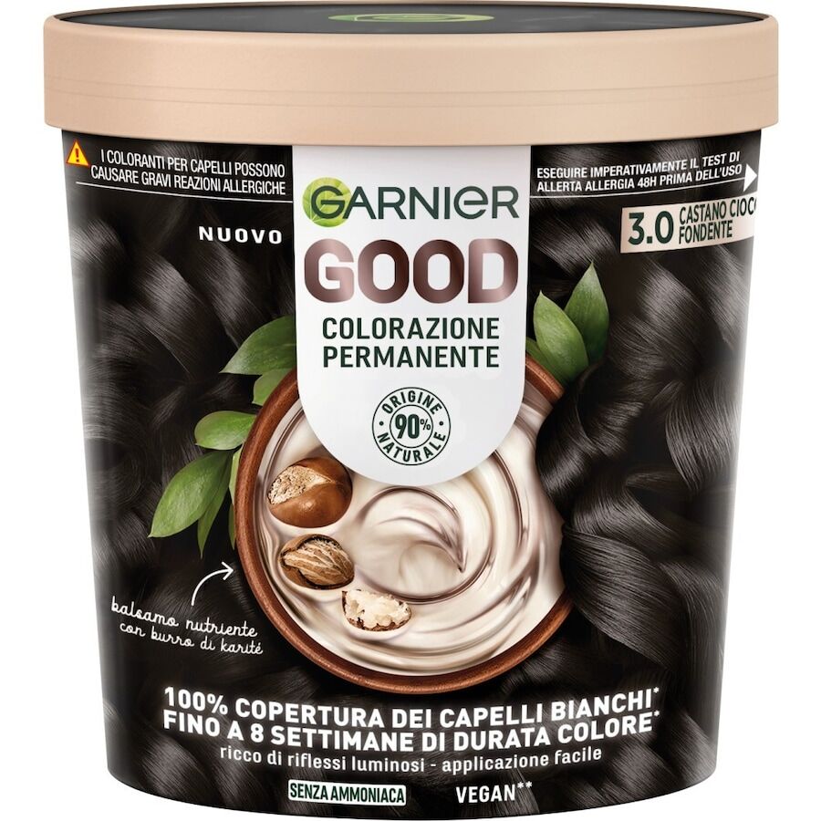 GARNIER -  GOOD 8.0 BIONDO MIELE, colorazione permanente senza ammoniaca, 90% di origine naturale Tinta 160 g Nero female