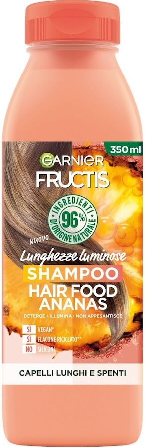 GARNIER - Shampoo per lunghezze luminose Fructis Hair Food Ananas. 350 ml unisex