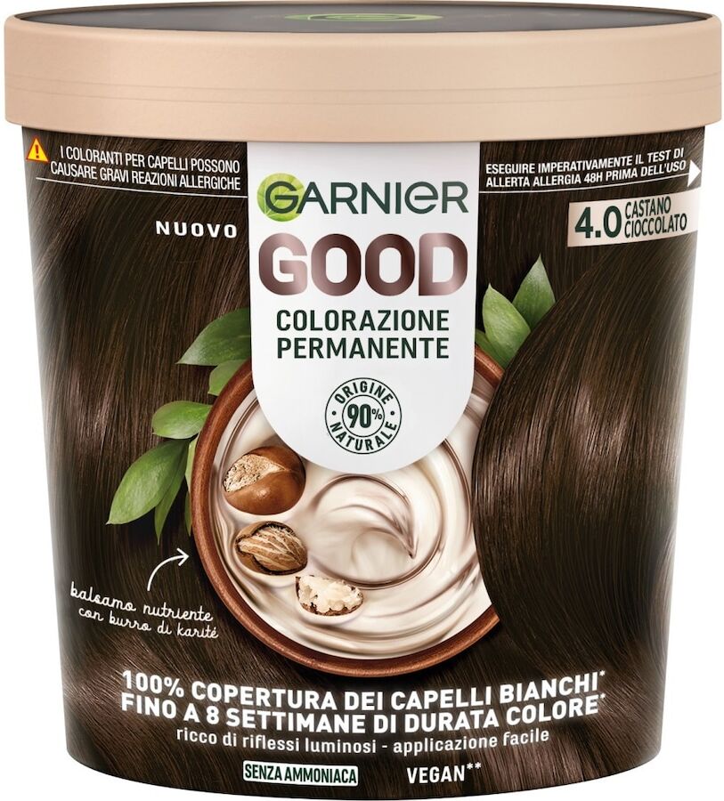 GARNIER -  GOOD 8.0 BIONDO MIELE, colorazione permanente senza ammoniaca, 90% di origine naturale Tinta 160 g Nero female