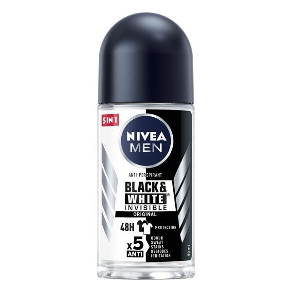 nivea -  men invisible black & white deodorante roll-on creme corpo 50 ml male