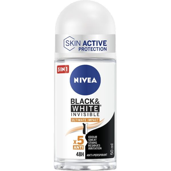 nivea -  black & white invisible ultimate impact deodorante roll on deodoranti 50 ml female