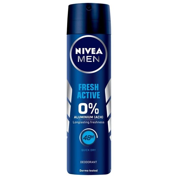 nivea -  men fresh active deodorante spray creme corpo 150 ml male
