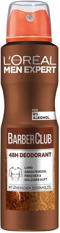 l´oréal men expert - barber club 48h deodorant spray deodoranti 150 ml unisex