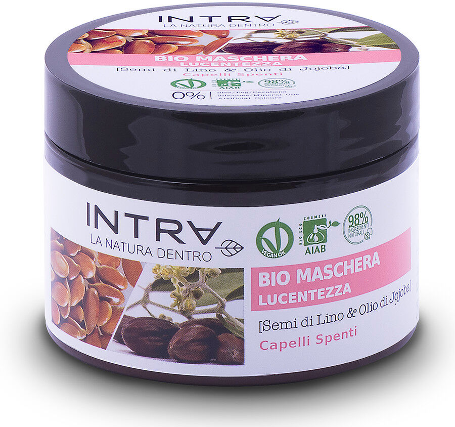 Intra Semi Di Lino & Olio Di Jojoba Bio Maschera Lucentezza Maschera Capelli 250ml