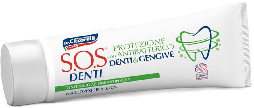 dr. ciccarelli - s.o.s. - s.o.s. denti dentifricio s.o.s denti protezione con clorexidina 0,12% 75 ml unisex