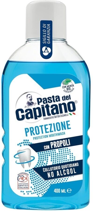 pasta del capitano - protezione con propoli collutorio e acqua 400 ml unisex