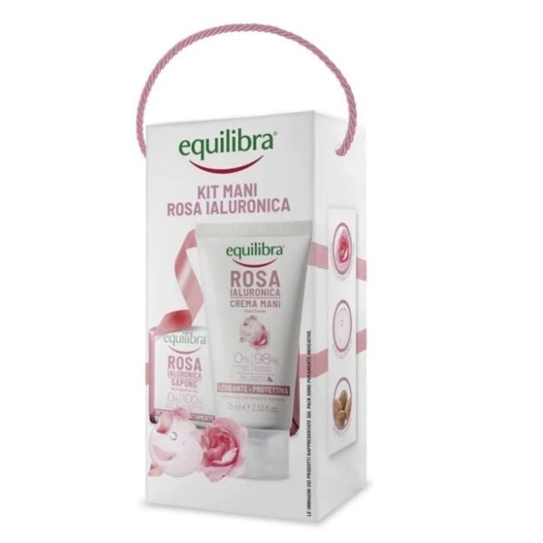 equilibra - kit mani rosa ialuronica, confezione regalo cofanetti regalo 175 ml unisex