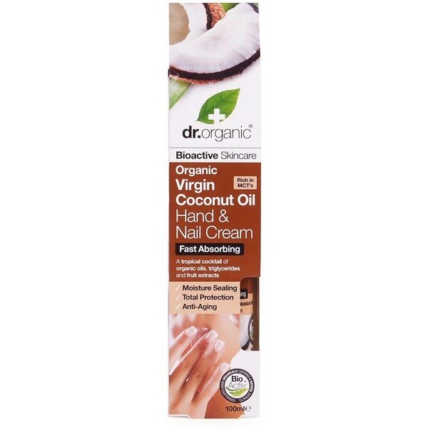 dr. organic - virgin coconut oil hand & nail cream creme mani 100 ml female