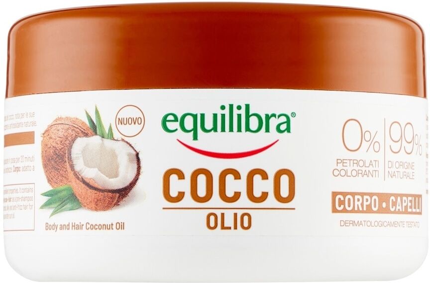 equilibra - olio di cocco puro al 99% oli corpo 250 ml unisex