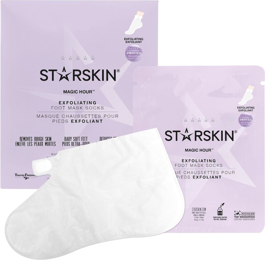 starskin® - magic hour™ exfoliating double-layer foot mask socks mani e piedi 50 ml unisex