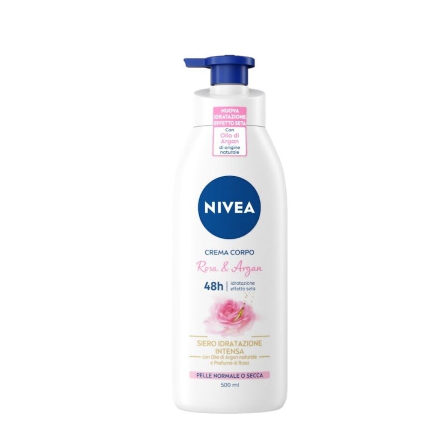 nivea - crema corpo rosa & argan pump creme corpo 500 ml female