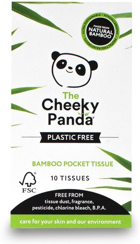 The Cheeky Panda POCKET TISSUE10 SHTS  FAZZOLETTINI IN BAMBÙ DA 10 (UNICO) Veline