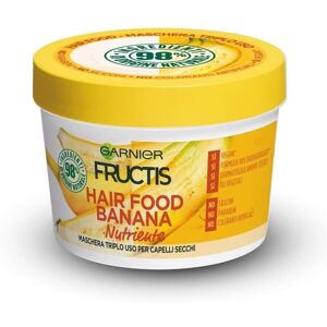 GARNIER - Fructis Hair Food, Maschera disciplinante 3in1 con formula vegana per capelli secchi, Banana, 390 ml Maschere female