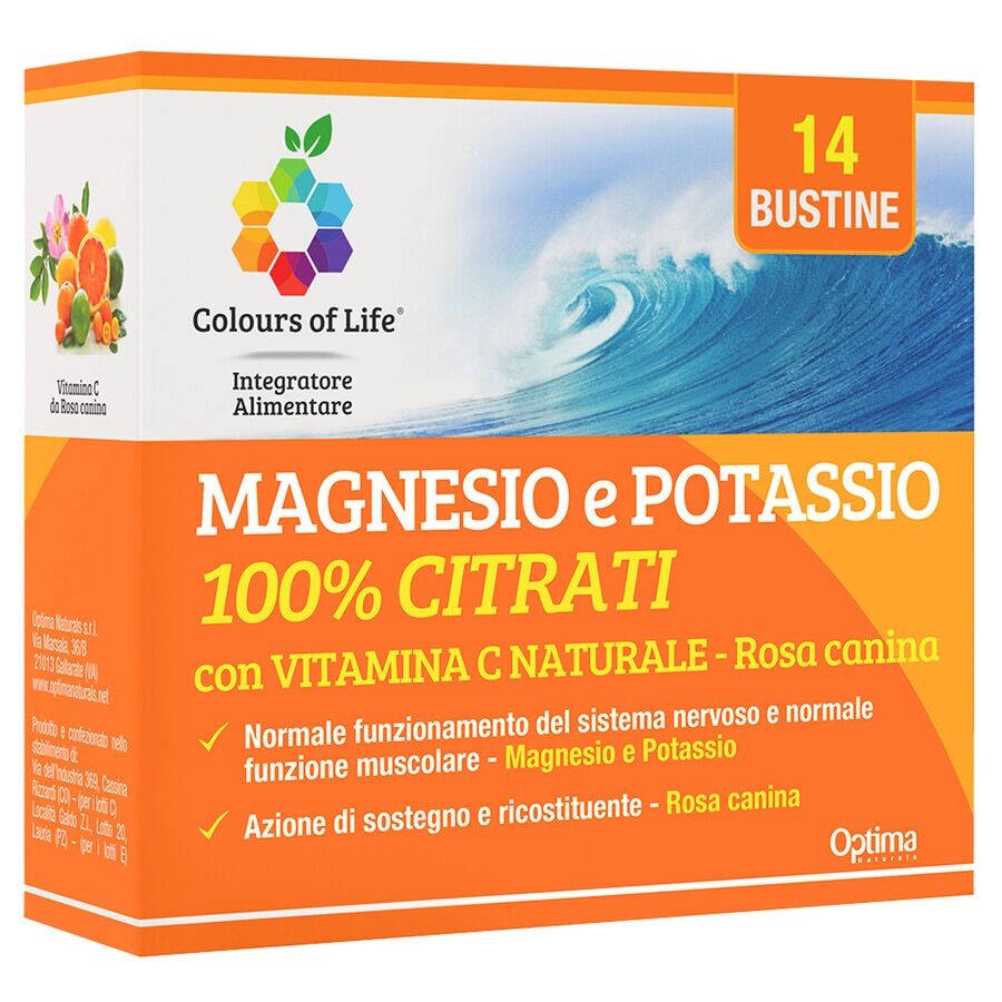 Optima Naturals Magnesio E Potassio 100% Citrati Con Vitamina C Naturale – Rosa Canina Integratore Alimentare