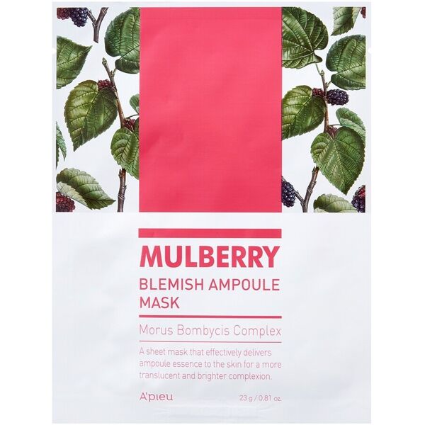 a'pieu - mulberry blemish ampoule mask maschere in tessuto 23 g unisex