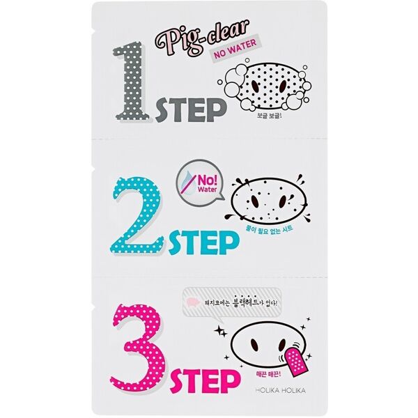 holika holika - pig clear blackhead 3-step kit (no water) maschere carbone attivo 8 g unisex