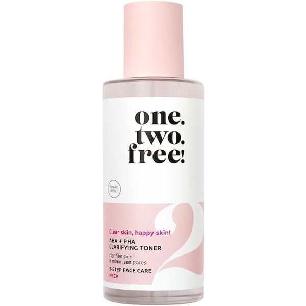 one.two.free! - fase 1: purifica aha + pha clarifying toner tonico viso 100 ml unisex