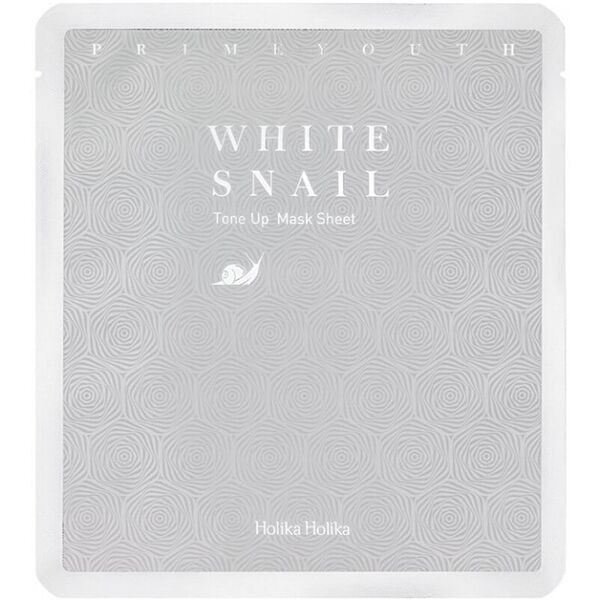 holika holika - prime youth white snail tone up mask sheet maschere in tessuto 25 g unisex