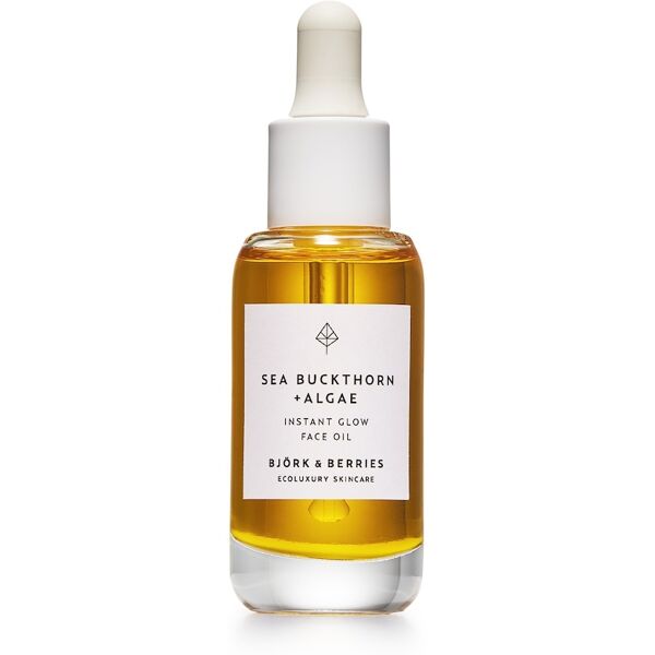 björk & berries - sea buckthorn & algae instant glow face oil olio viso 30 ml unisex