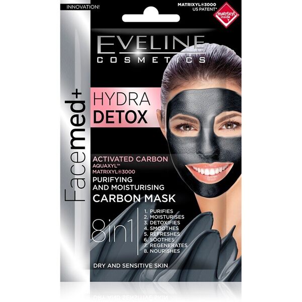 eveline comsetics - hydra deep detox carbon mask maschere carbone attivo 10 ml unisex