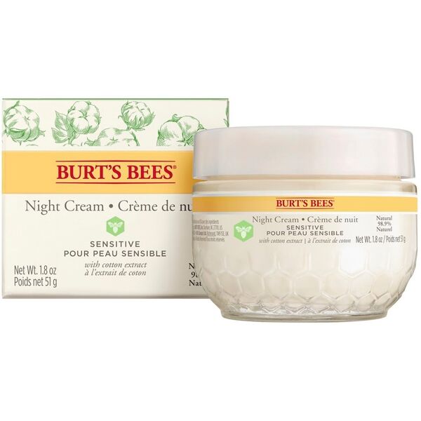 burt's bees - crema notte delicata crema viso 50 g unisex