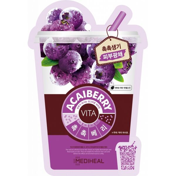 mediheal - acai berry vita mask maschera idratante 20 ml unisex