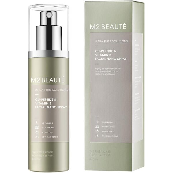 m2 beauté -  ultra pure solutions cu-peptide & vitamin b facial nano spray siero antirughe 75 ml female