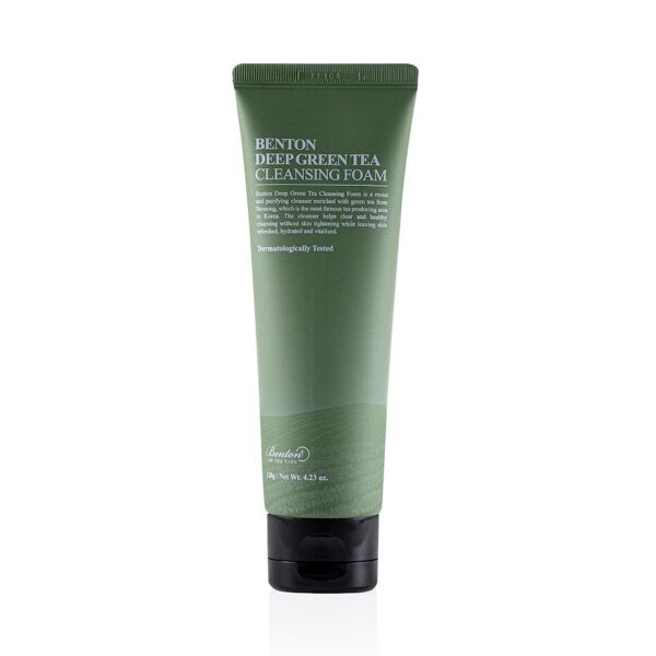 benton - deep green tea cleansing foam mousse detergente 120 g unisex