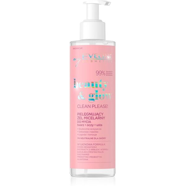 eveline comsetics - beauty&glow micellar wash gel crema viso 200 ml unisex