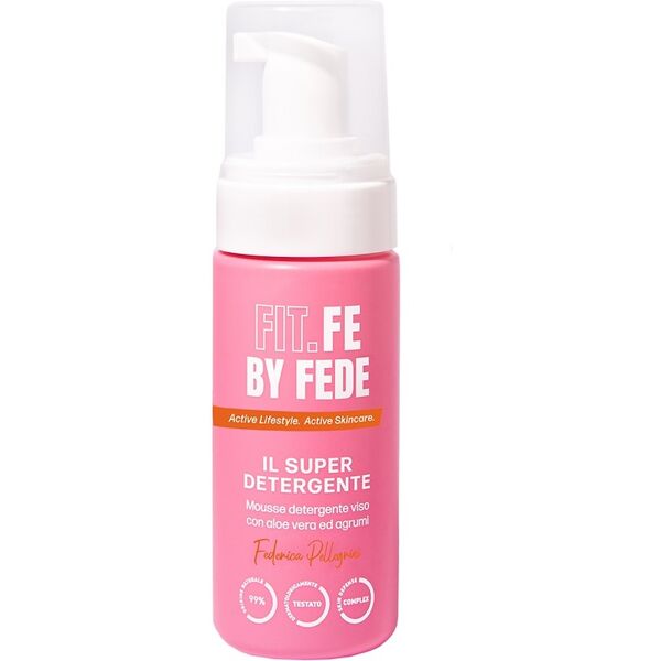 fit.fe by fede - il super detergente mousse viso con aloe vera ed agrumi mousse detergente 150 ml unisex