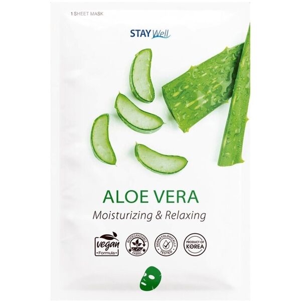 stay well - vegan sheet mask aloe maschere in tessuto 23 g unisex