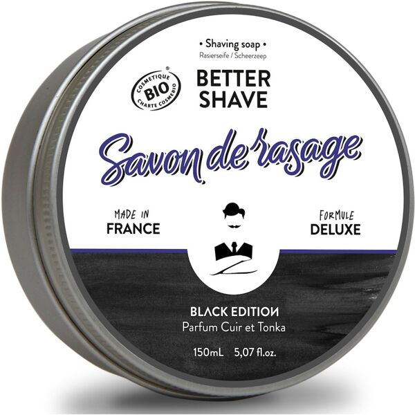 monsieur barbier - sapone da barba - better shave black edition rasatura 150 ml male