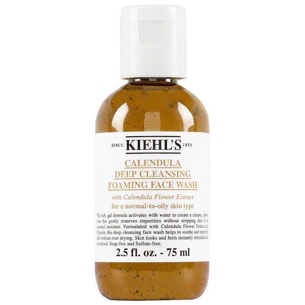 kiehl's - calendula deep cleansing foaming wash gel detergente 75 ml unisex
