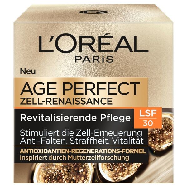 l'oréal paris - age perfect trattamento giorno rivitalizzante cell renaissance lsf 30 crema antirughe 50 ml unisex
