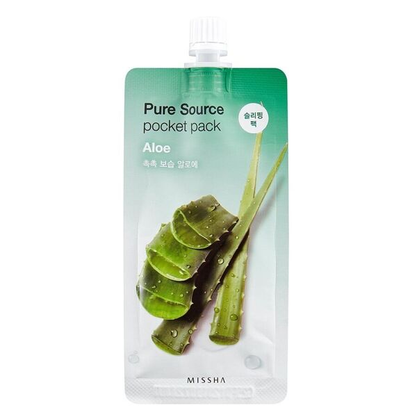 missha - pure source pocket pack aloe crema notte 10 ml unisex