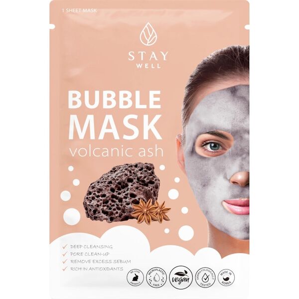 stay well - deep cleansing bubble mask – volcanic maschere in tessuto 20 g unisex